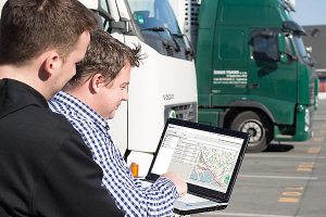 Control and management of traffic of different vehicles to the company